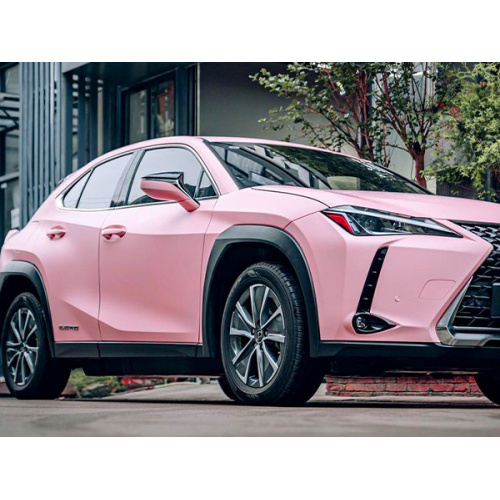 Satīna metālisks Sakura rozā automašīna vinila apvalks