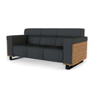 Modern Leather and Fashionable Wooden Frame Sofas for Living Room and Office