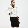 Big collar with color blocking Ladies` short Jacket