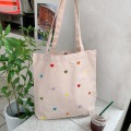 Сүйкімді сүйкімді жүрек кестесі Кескіндеме Tote Canvas сөмкесі