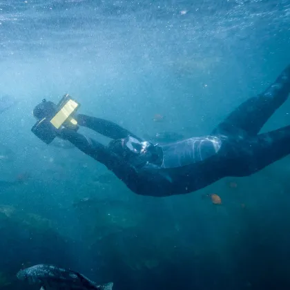 Underwater Scooter Booster Dual Motors Action Camera Compatible Water thruster Sports Swimming Pool Scuba Diving for Kids