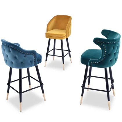 Wholesale High-End Luxury Bar Chairs and Stainless Steel Restaurant Bar stools