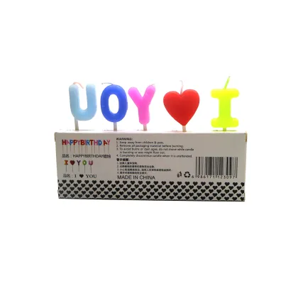 I Love You Birthday Decorative Cake Candle