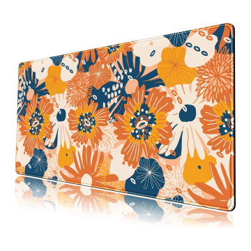 Customizable Anti-Slip Rubber Desk Mat with Printed Designs - Comfortable Computer Mouse Pad on High-Quality Cloth Fabric