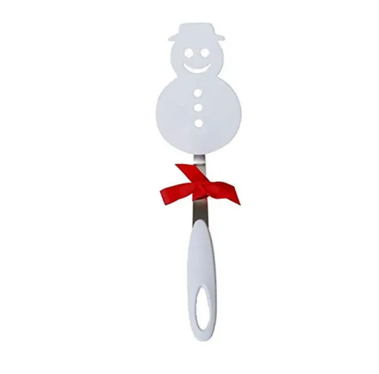 Chirstmas Snowman Shape slotted turner nylon kitchen tools