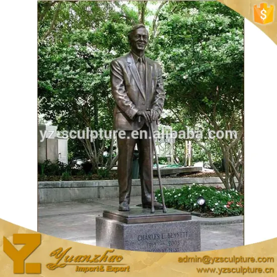 life size cast man copper sculpture for garden decoration