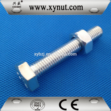 Factory Direct Sale DIN933 White Zinc Surface Full Thread High Tensile Hex Bolt/8.8 Grade Bolt