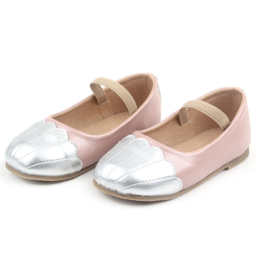 Preciosos zapatos de vestir de concha brillante para niñas bebés