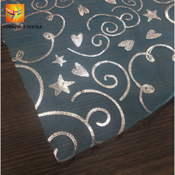 Shaoxing oem printed fancy mesh fabric