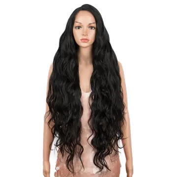 Easy 360 Synthetic Lace Wig  High Heat Resistant Fiber 13*6 Lace Frontal 36 Inch AMALFI Long Body Wavy Wig Synthetic hair wigs