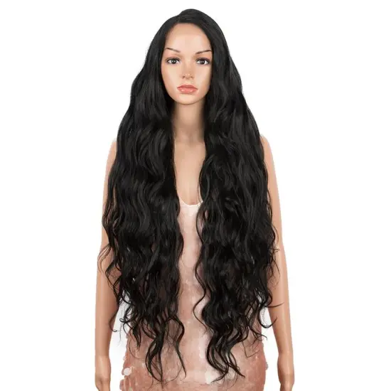 Easy 360 Synthetic Lace Wig  High Heat Resistant Fiber 13*6 Lace Frontal 36 Inch AMALFI Long Body Wavy Wig Synthetic hair wigs
