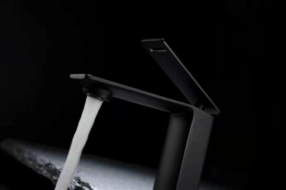 욕실 싱크 수도꼭지 매트 블랙 브러시 아연 합금 핸들 주방 싱크 믹서 수도꼭지