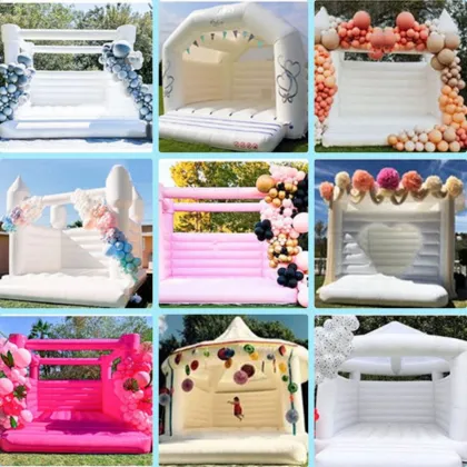 High Quality White Castle Bouncy Wedding Jumper Bounce House