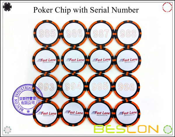 Poker Chip with Serial Number