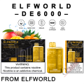 Price de fábrica Vape desechable Elfworld 6000 bocanadas