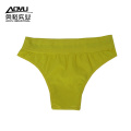Young Women Yellow Cotton Tight Underwear T Pants