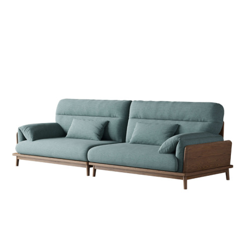 Sofa Telinga Gajah Kayu Abu Putih Moden