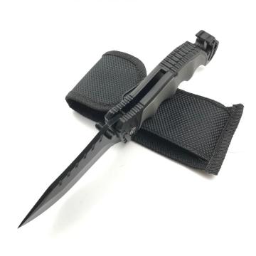 Rubber Grip Pocket Knife with Glass Breaker