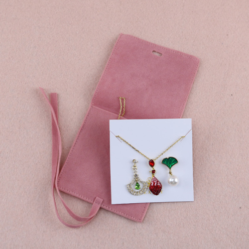 Microfiber Microfiber velvet Jewelry necklace Pouch