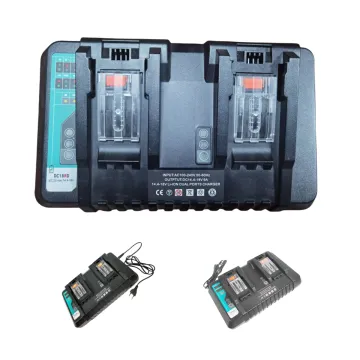 DC18RD Dual-Port Charger - 9A Super Fast Charging Replacement for Makita 14.4V-18V Li-Ion Batteries
