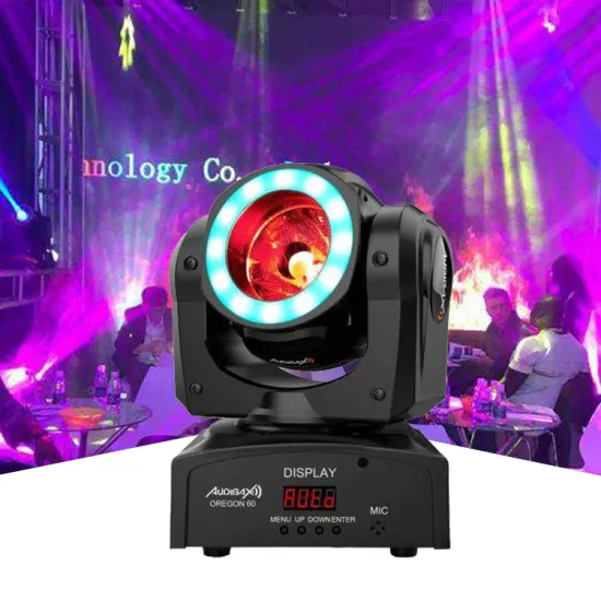 High Quality Mini ROHS Shaking Head LED Beam Spot 60W Wash Zoom Moving Head Stage Lights - Black