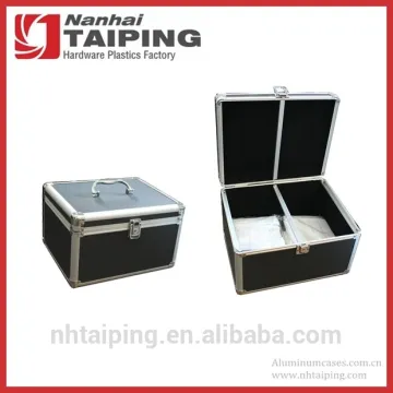 Black CD Aluminum Mess-free Holder Box Carry Case with Sleeves
