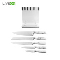 Professional Chef Stainless Steel Knife Set with Block