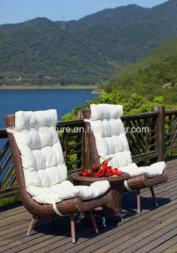 Garden Wicker Furniture Chair And Tea Table Sets 