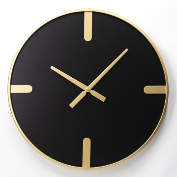 European Style Minimalist Vintage Metal and Wood Wall Clock