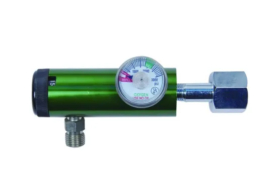 high flow one - stage 500 PSI output oxygen cylinder regulator