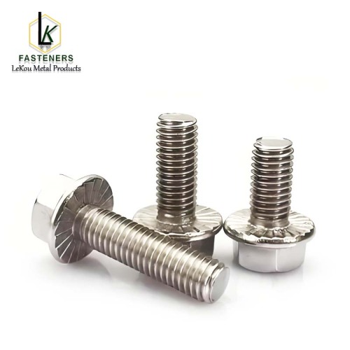 Винты с шестигранной головкой и зубчатым фланцем из нержавеющей стали
