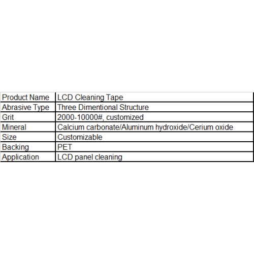 LCD Structured Cleaning Tape