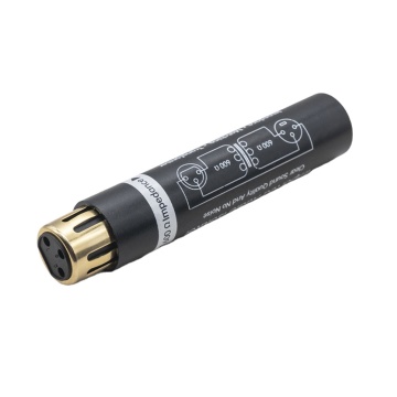 Gold Plated XLR Lelaki ke Penyesuai Perempuan dengan Isolator