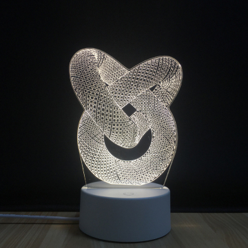 Lampada di illusione 3D di geometria astratta