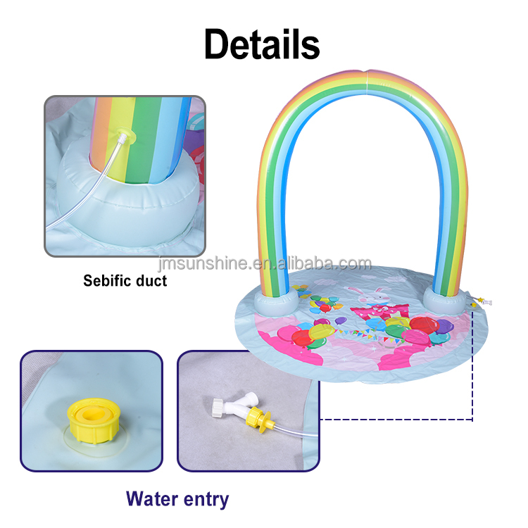 Wholesale Giant Inflatable Rainbow Arch Sprinkler Water Mat