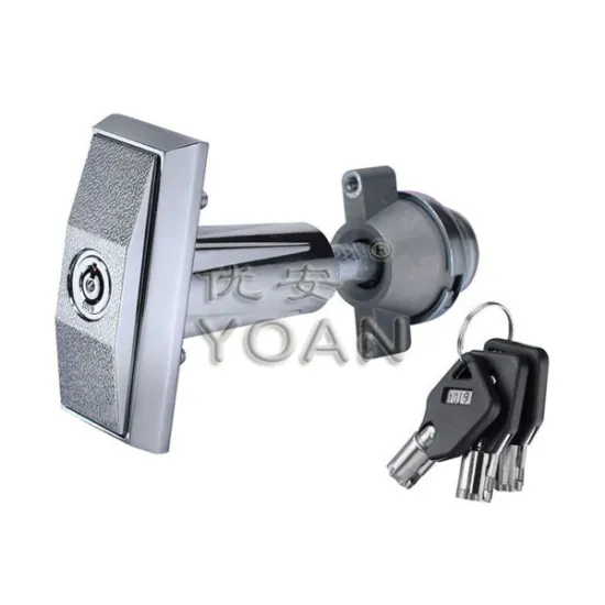 Security T-handle vending machine lock with three atm tubular keys