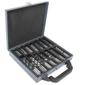 Brad Point and Twist Drill Bit 100 Piece Set Includes Bits For Drilling Wood, Metal, stainless steel