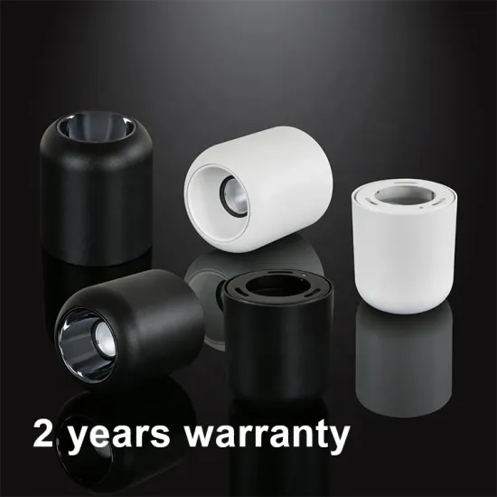 8W Non-Flicker 3000-6500K Surface Mounted Antiglare Round LED Downlight (Black/White)