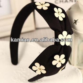 2014 fashion teenage decorative headbands wholesale fabric hair bows