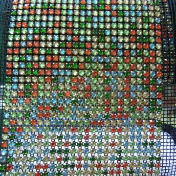Multicolor Diamond Trimming Roll decorative mesh
