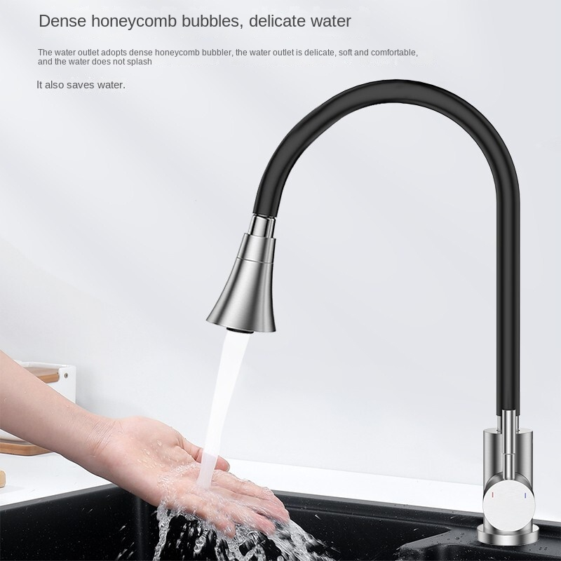 Rotate 304-Stainless Steel Tap Hot Cold Kitchen Faucet