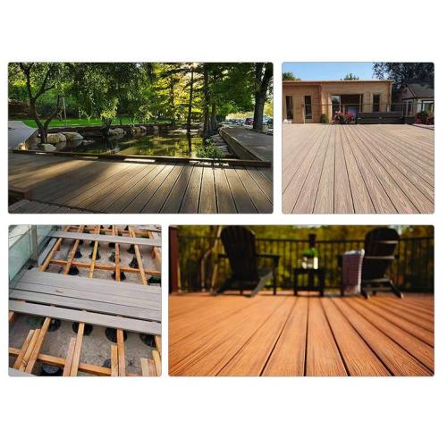 Eco-friendly WPC Floor CFS Building Material Co-extrusion Wood Plastic Floor Factory