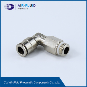 Air-Fluid Pneumatic Metal Long 90 Degree Elbow