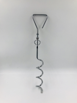 Spiral iron dog pole