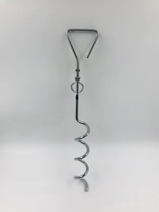 Spiral iron dog pole