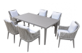 Scrivi PE Outdoor Rattan Garden Set da pranzo