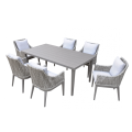 Scrivi PE Outdoor Rattan Garden Set da pranzo