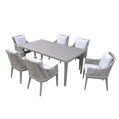 Write PE Outdoor Rattan Garden Dining Set