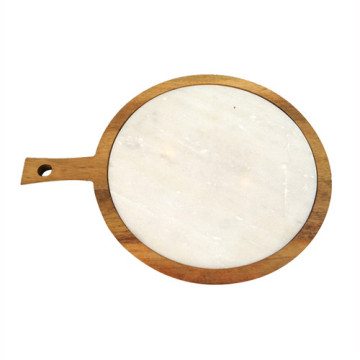 Marble Serving Board with Wood