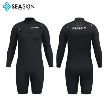 Seaskin Mens 3/2mm Lengan Panjang Spring Wetsuit